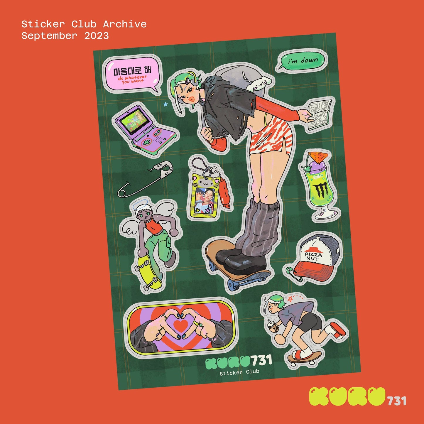 Skate Girl Sticker Sheet