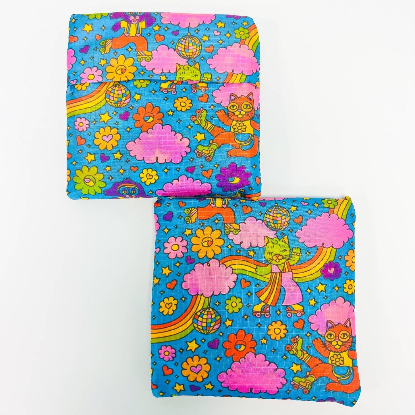 Disco Paws Nylon Foldable Tote Bag