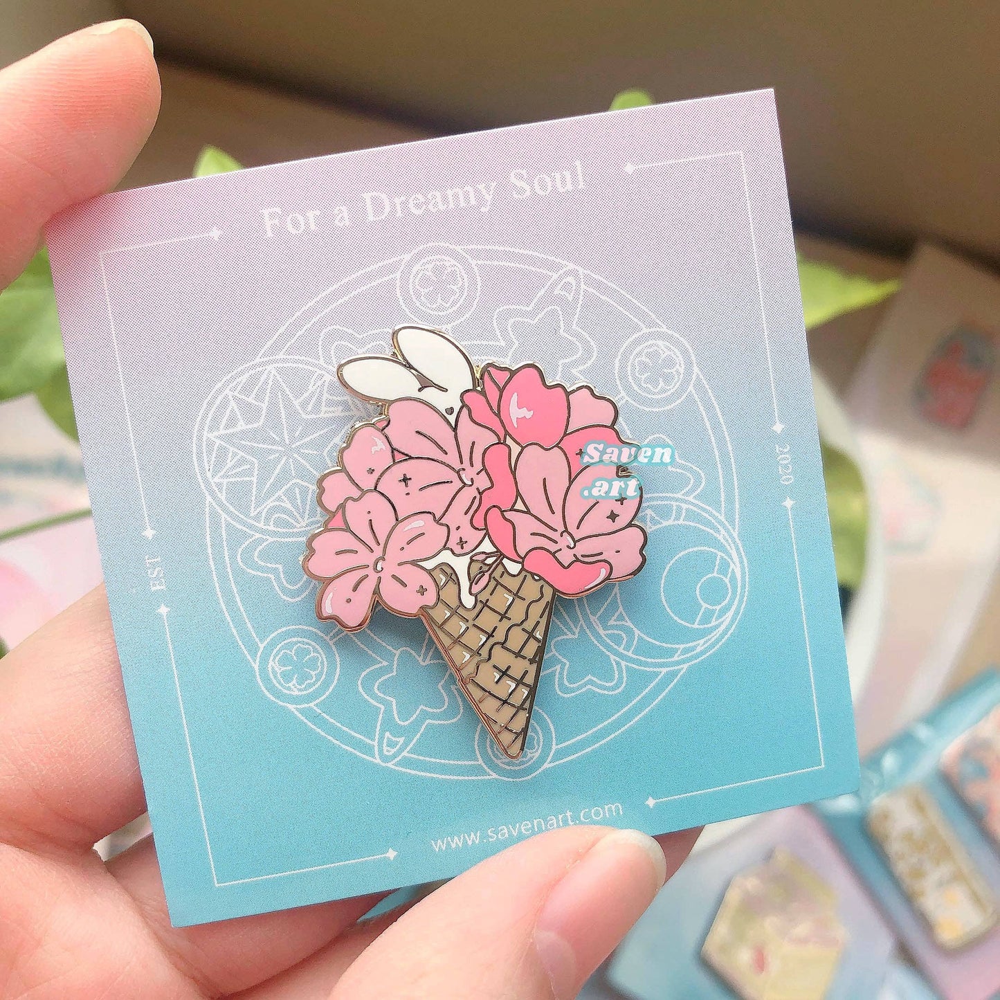 Sakura Ice Cream Enamel Pin