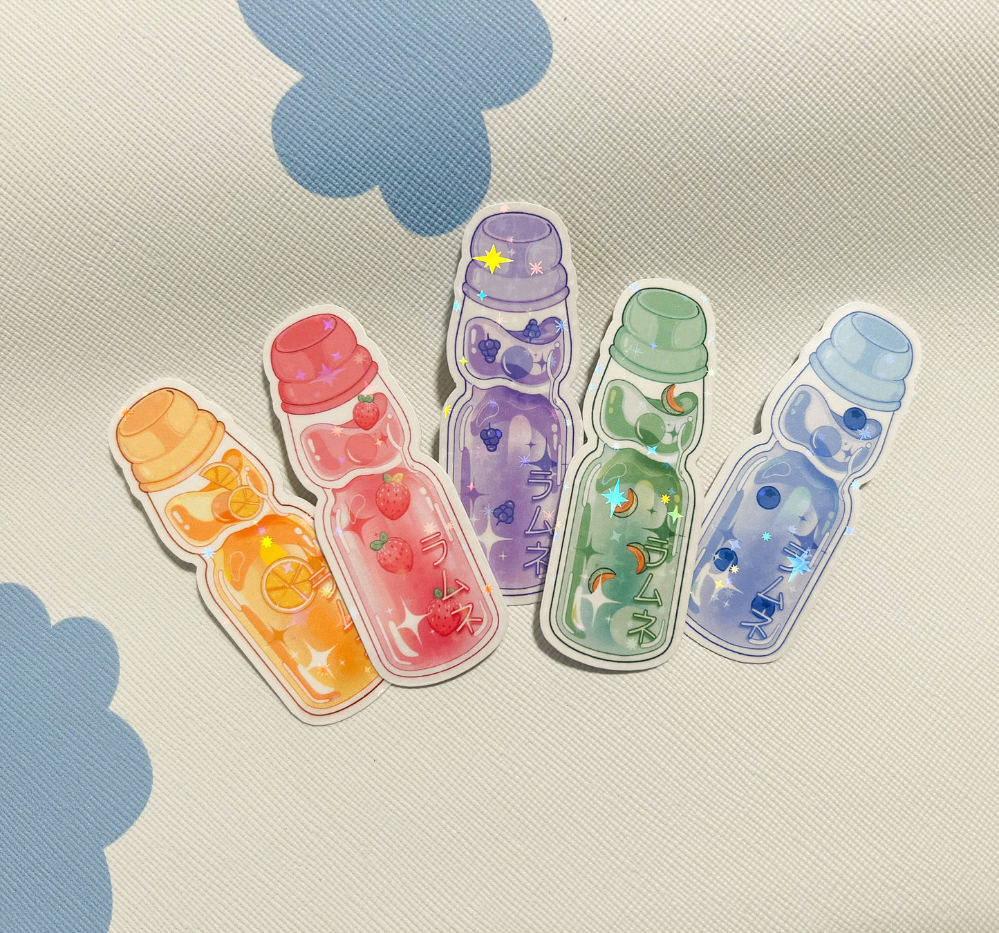 Ramune Soda Holographic Stickers