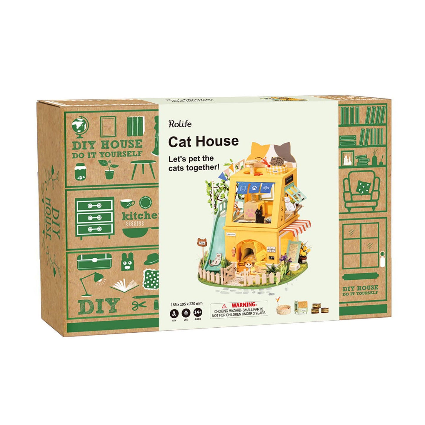 Rolife Cat House DIY Miniature House Kit