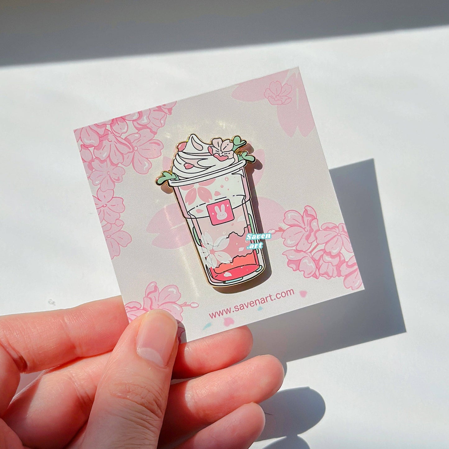 Sakura Float Enamel Pin