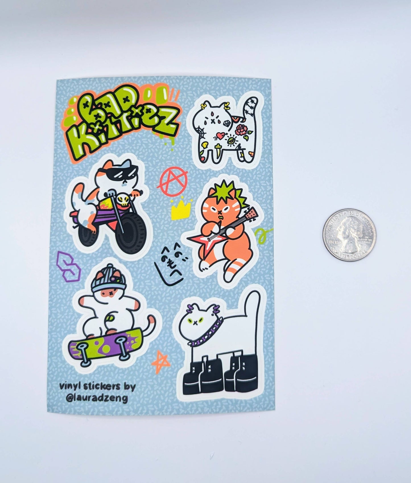 Bad Kittiez Punk Cats Sticker Sheet