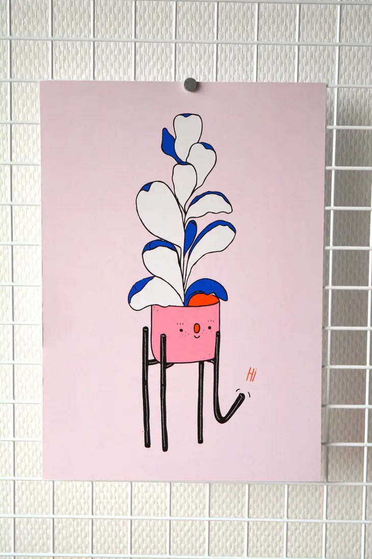 Ficus says Hi A4 Print