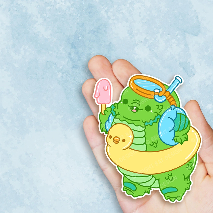 Creature Goes to the Lagoon Vinyl Sticker