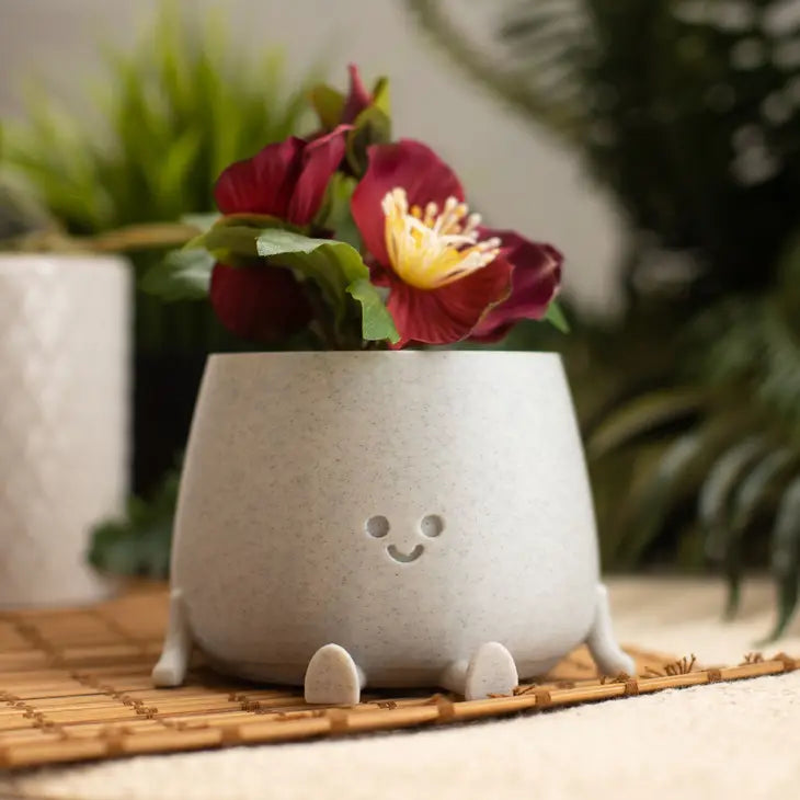 Happy Pot Planter Matte Marble