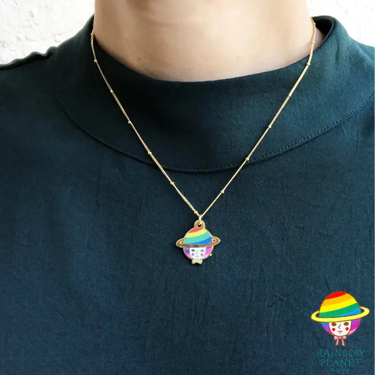 Rainbow Planet Necklace