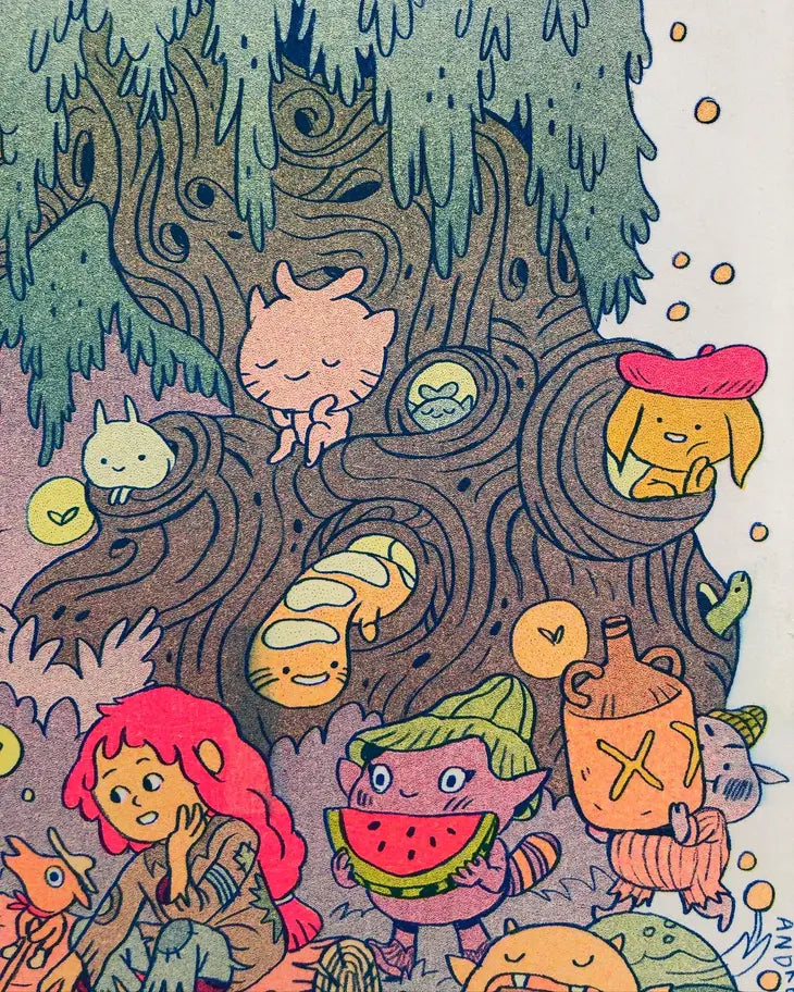 Campfire Stories Risograph Print