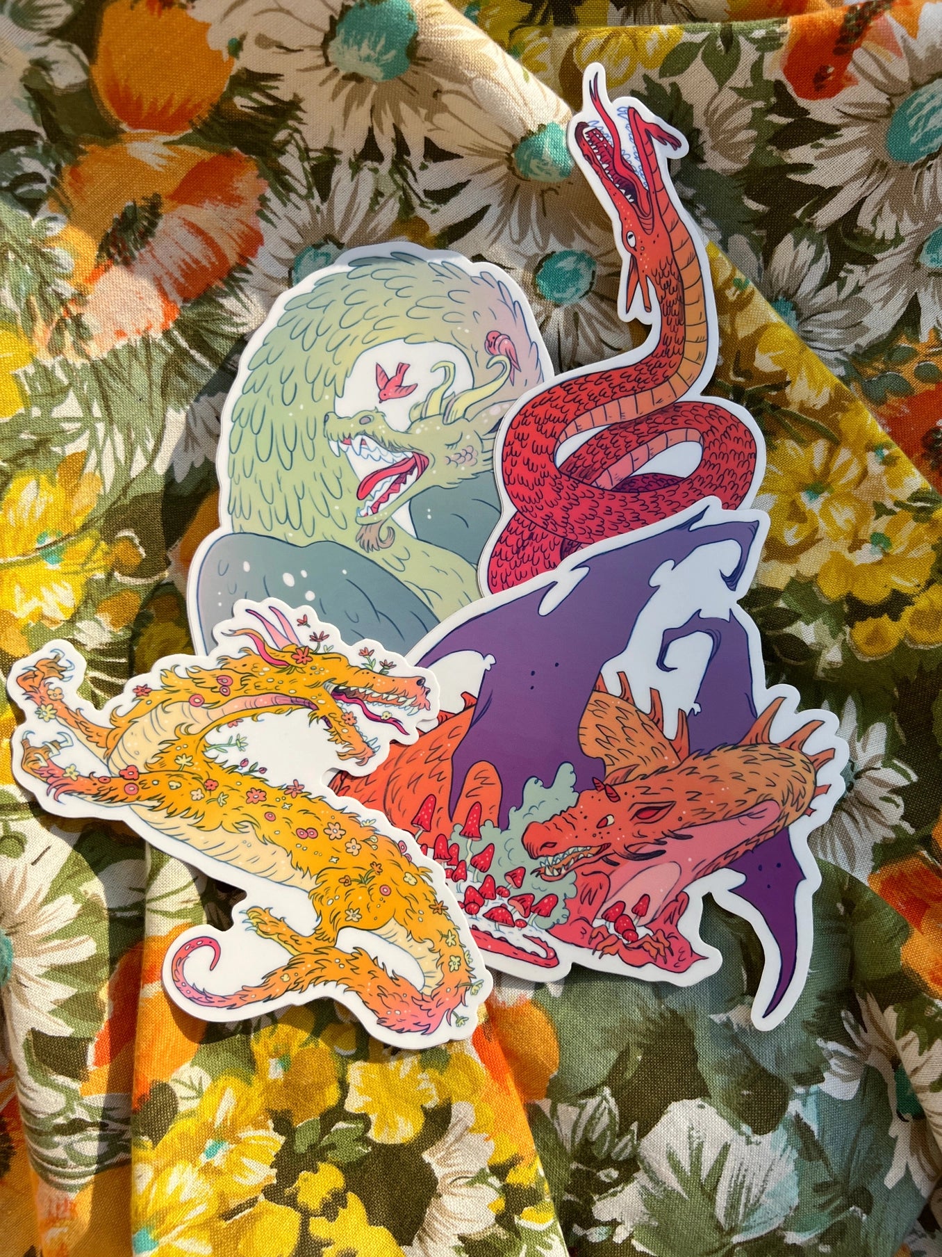 Fall Dragon Large Sticker
