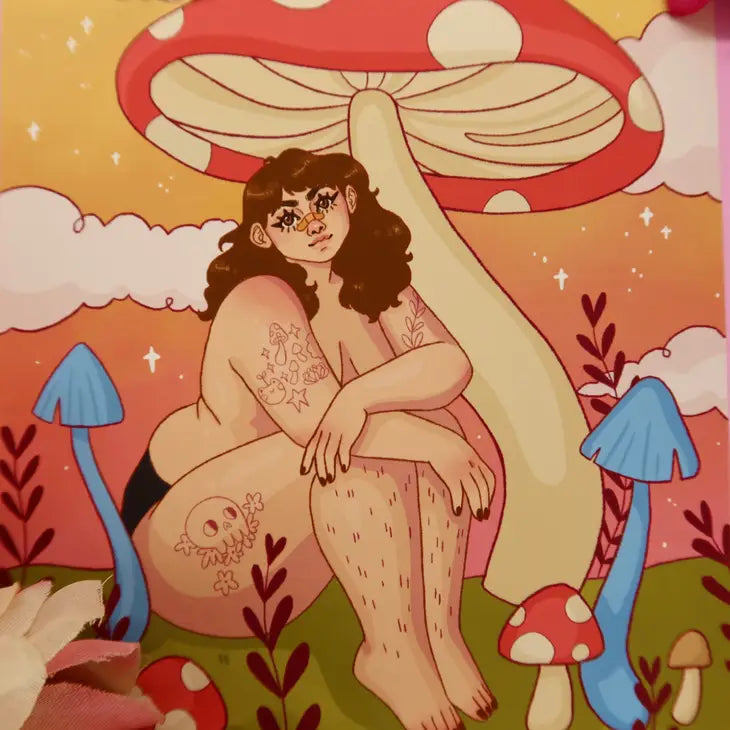 Cottagecore Mushroom Print