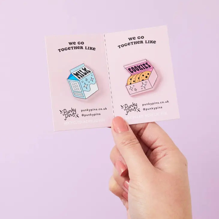 Milk & Cookies Acrylic Pin Pair