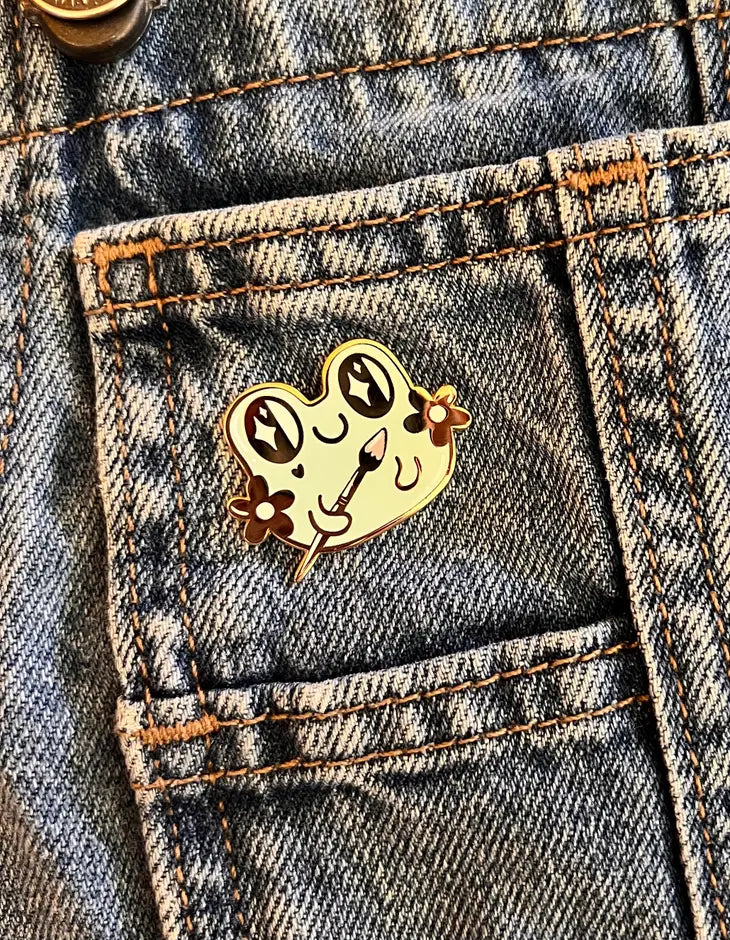 Artsy Frog Enamel Pin