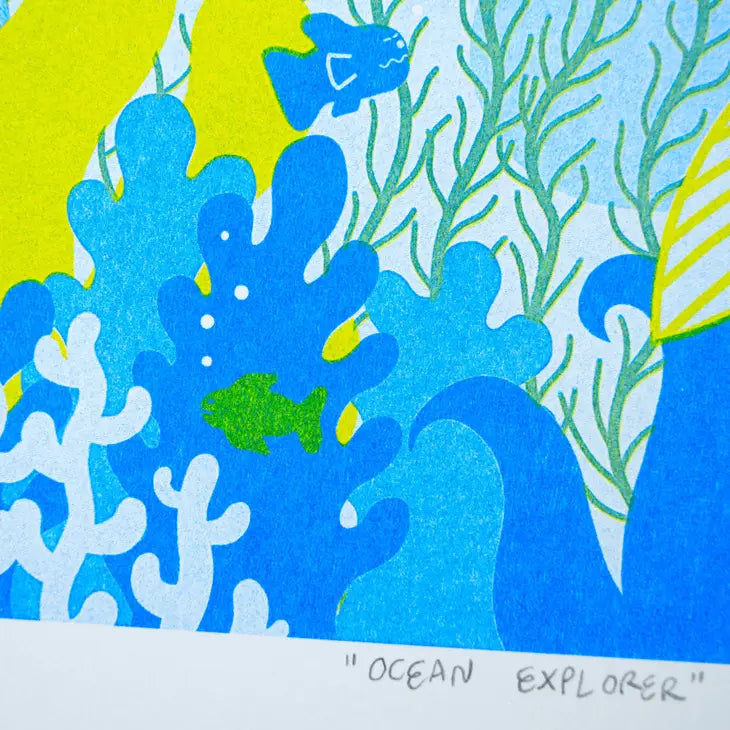 Ocean Explorer Risograph Print