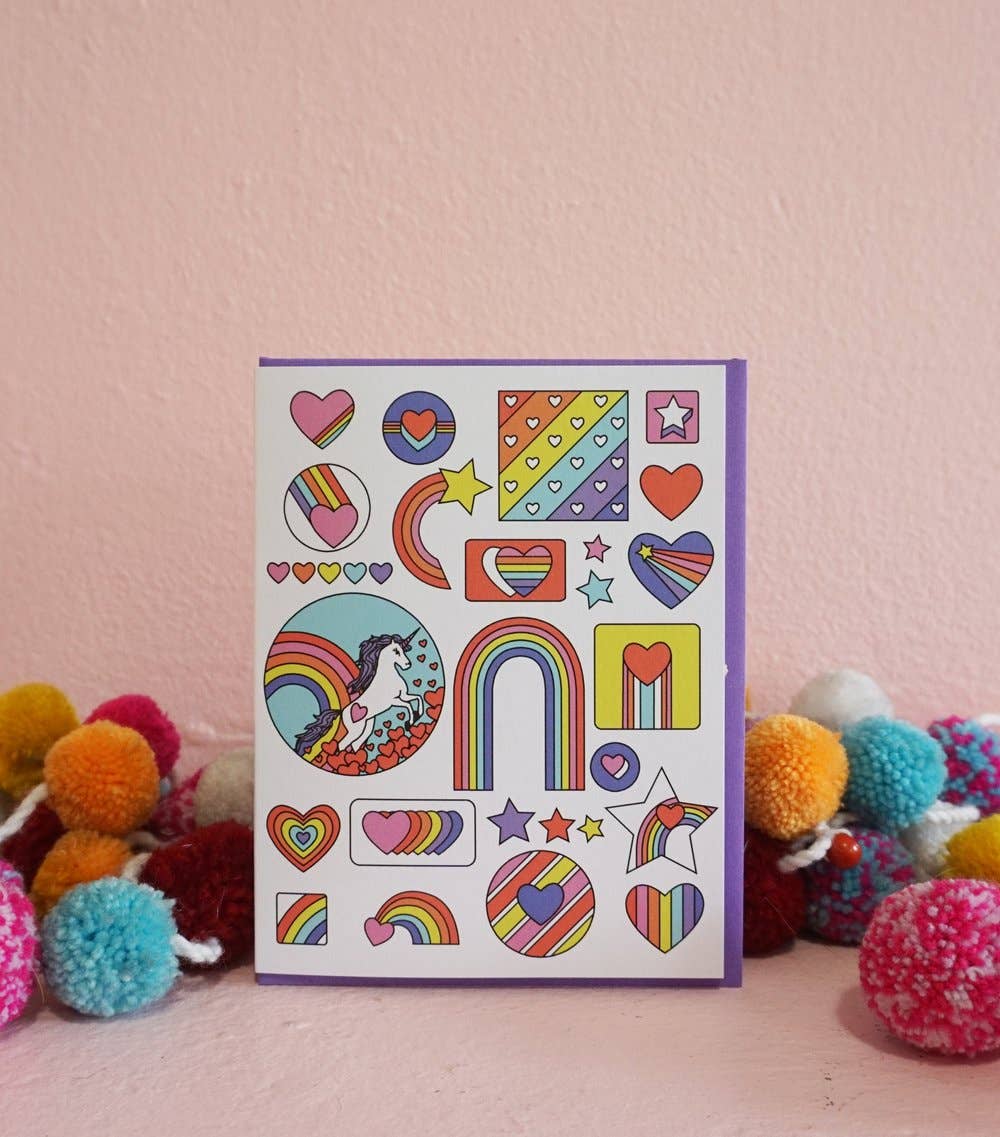Retro Rainbow Greeting Card