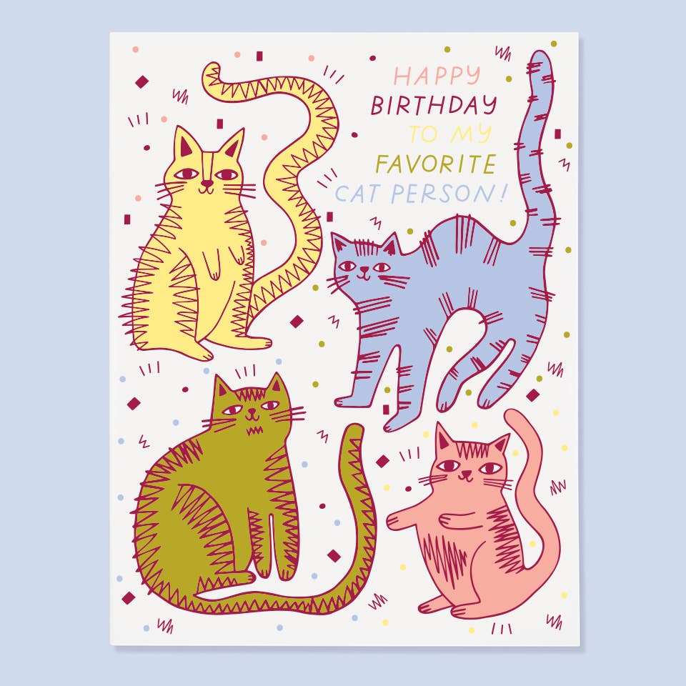 Cat Person Greeting Card