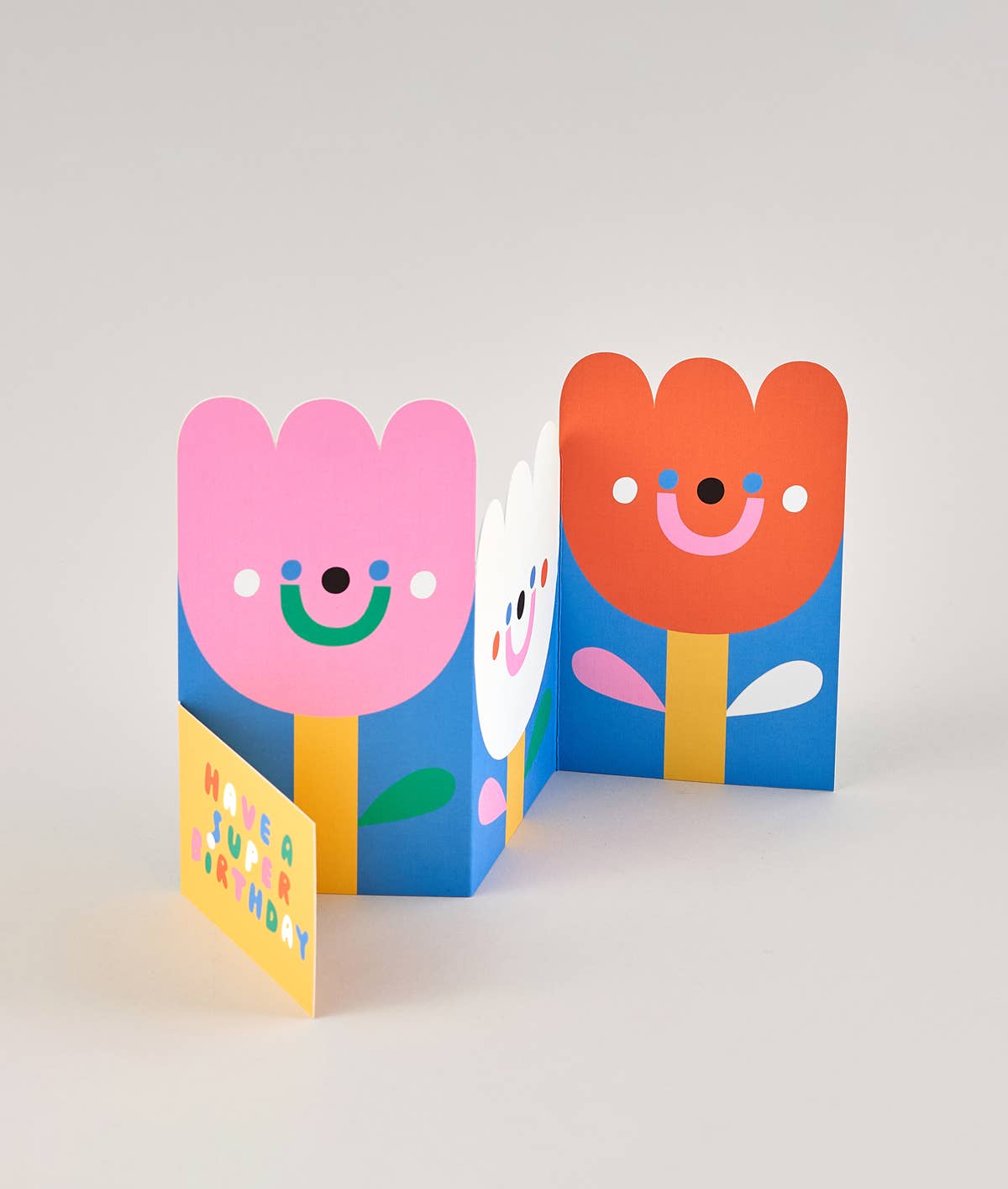 Flowers Fold Out Birthday Greeting Card