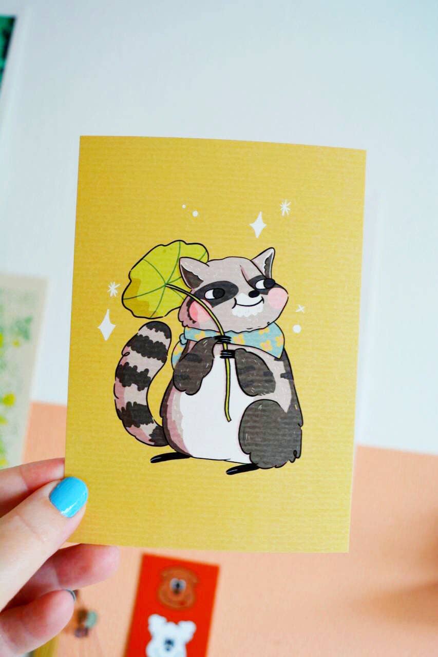 Raccoon A6 Print