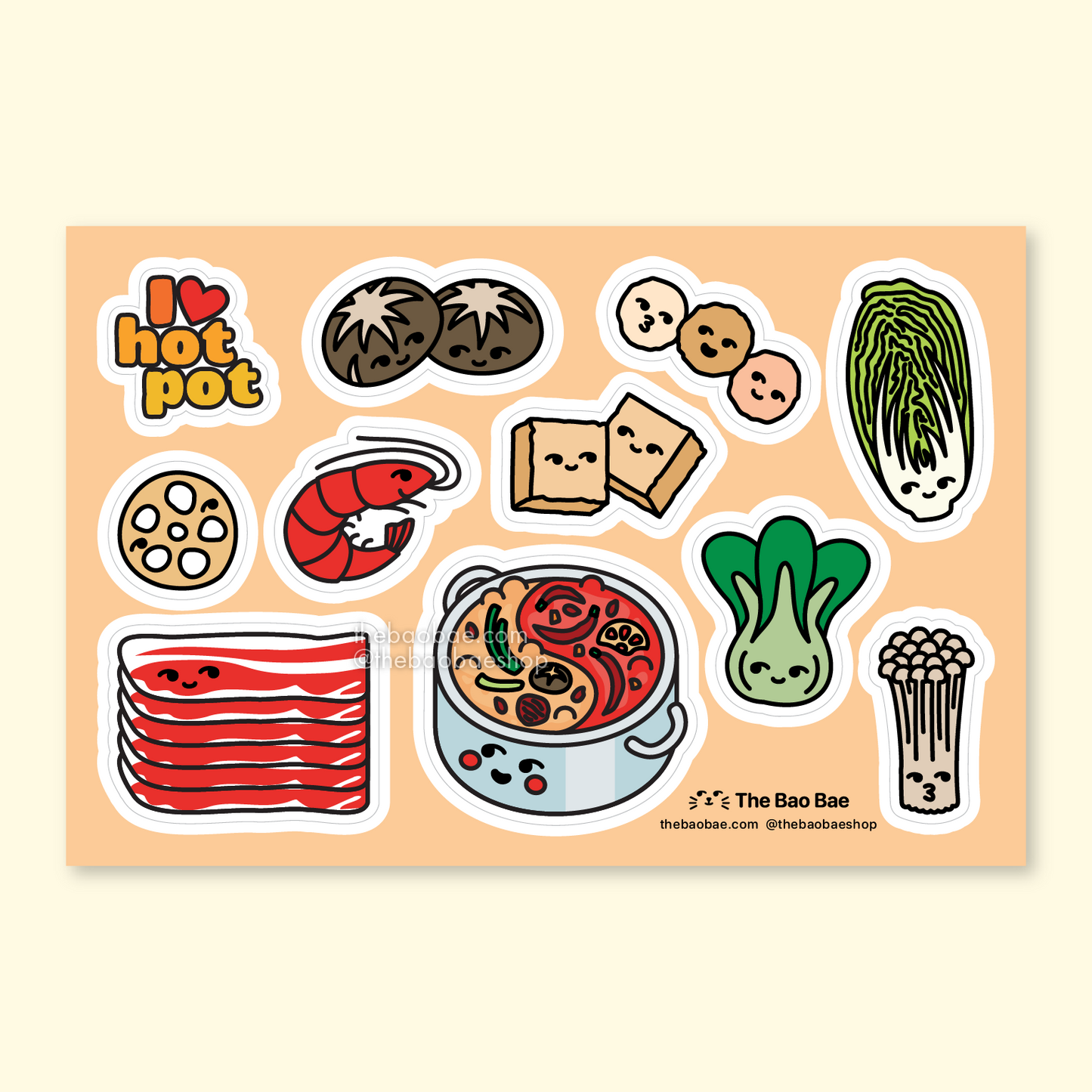 Hot Pot Sticker Sheet