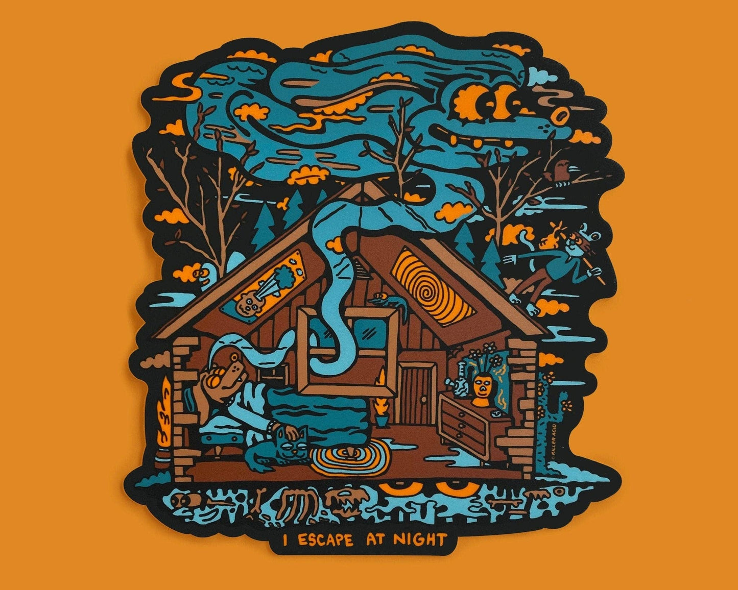 Escape At Night XL Sticker