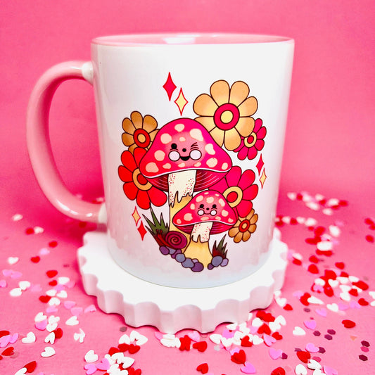 Groovy Mushroom Pink Mug