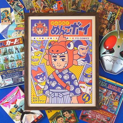 Ganbare! Menko Boy Print