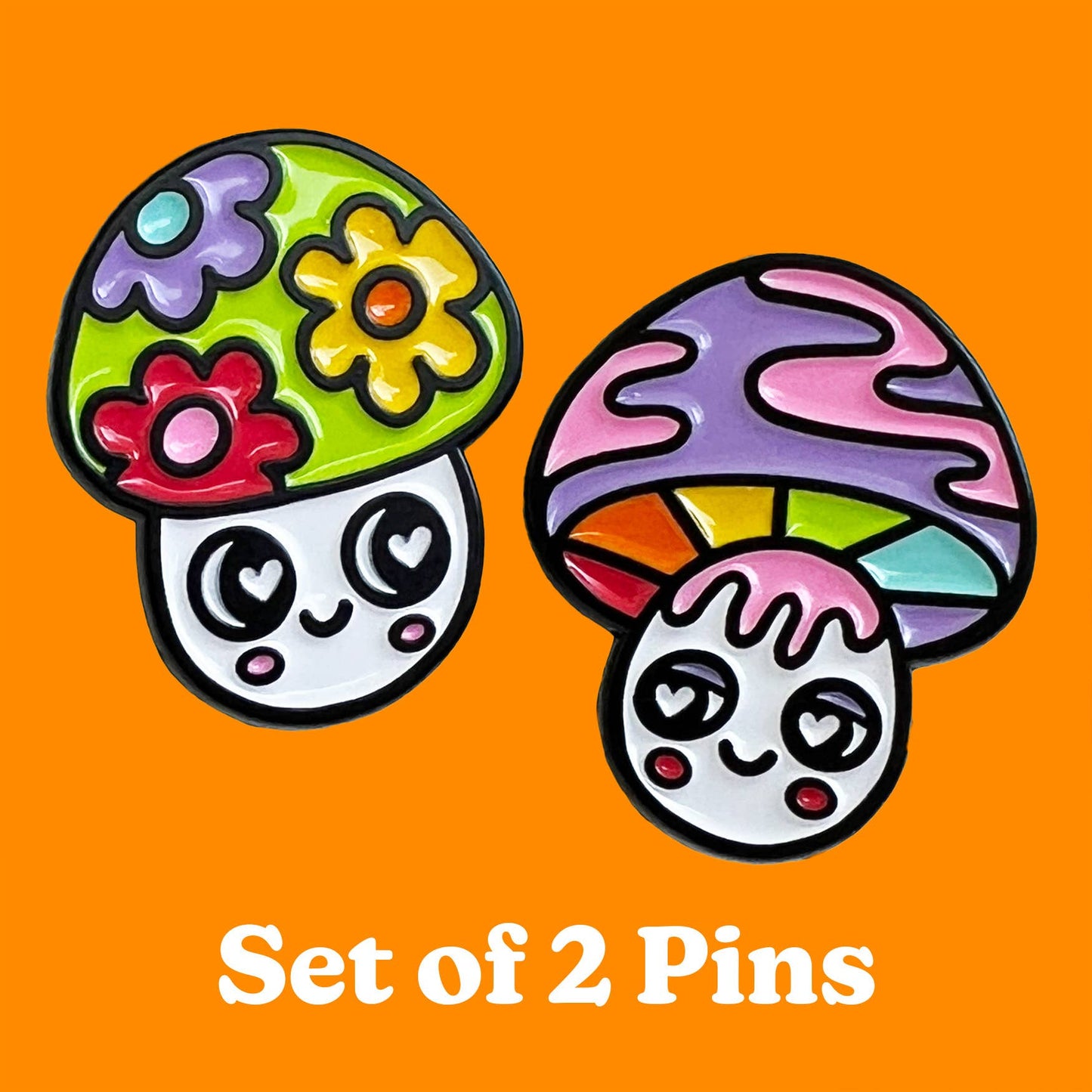 Mushroom Duo Pin Set