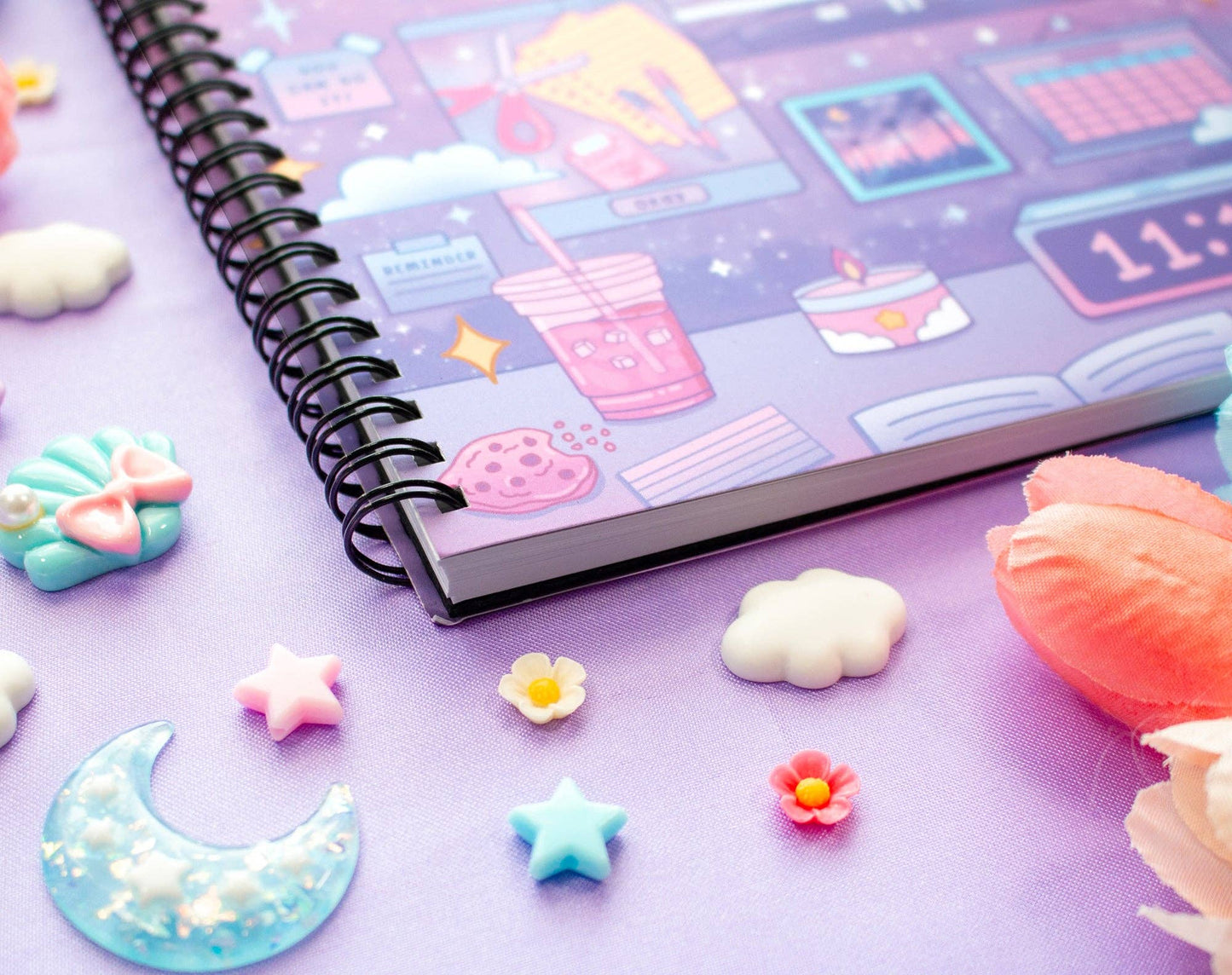 Study Night Spiral Lined Notebook