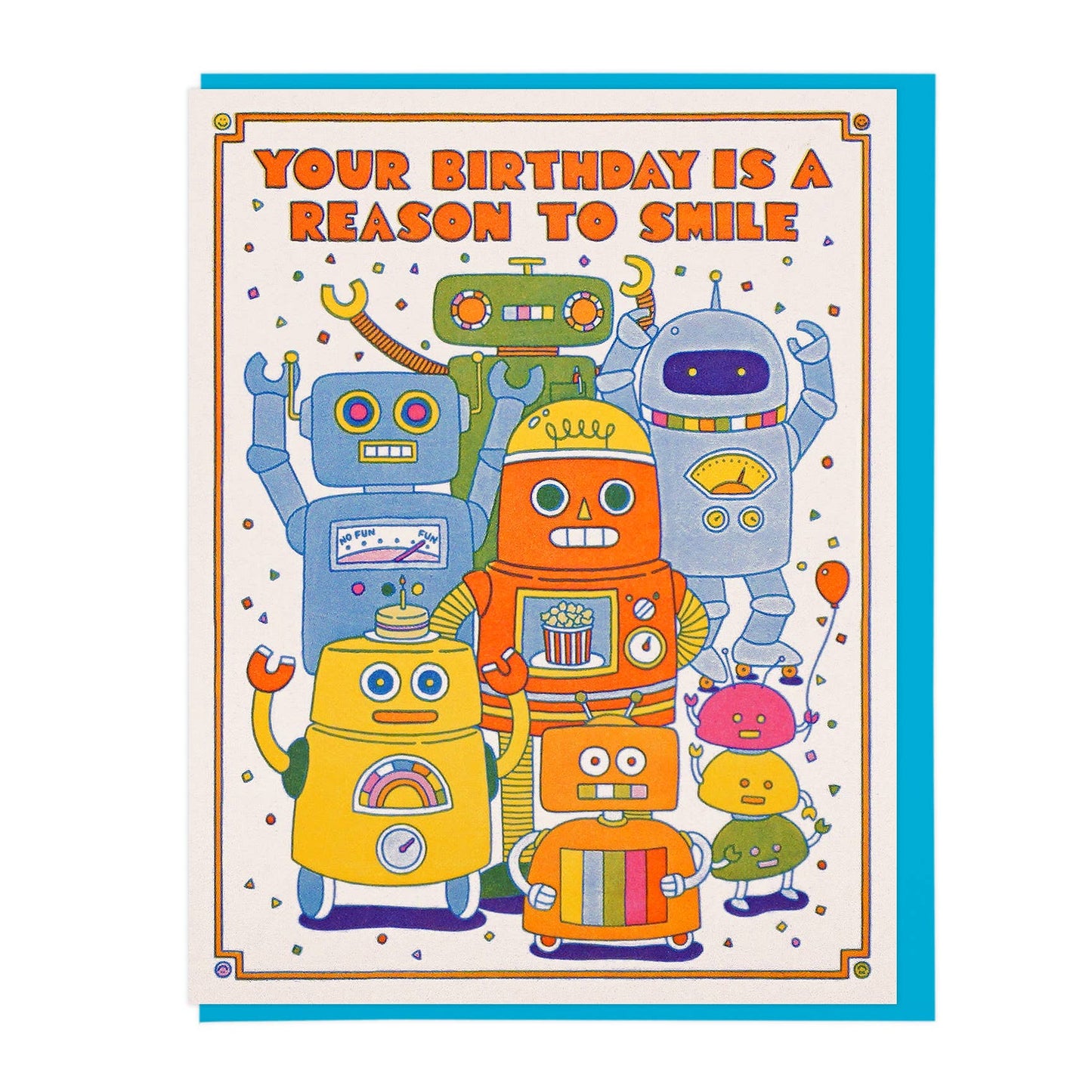 Robot Smile Birthday Greeting Card