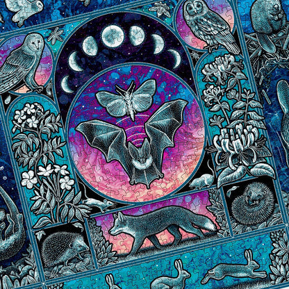 Nocturnal 1000 Piece Random Cut Jigsaw Puzzle for Adults