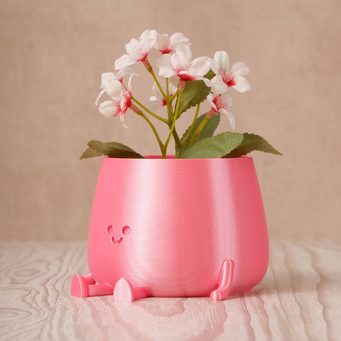 Happy Pot Planter Silk Pink
