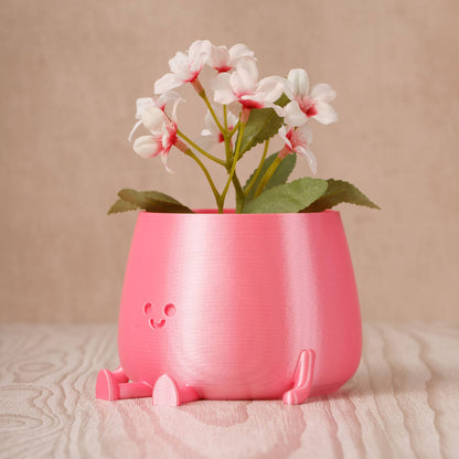 Happy Pot Planter Silk Pink