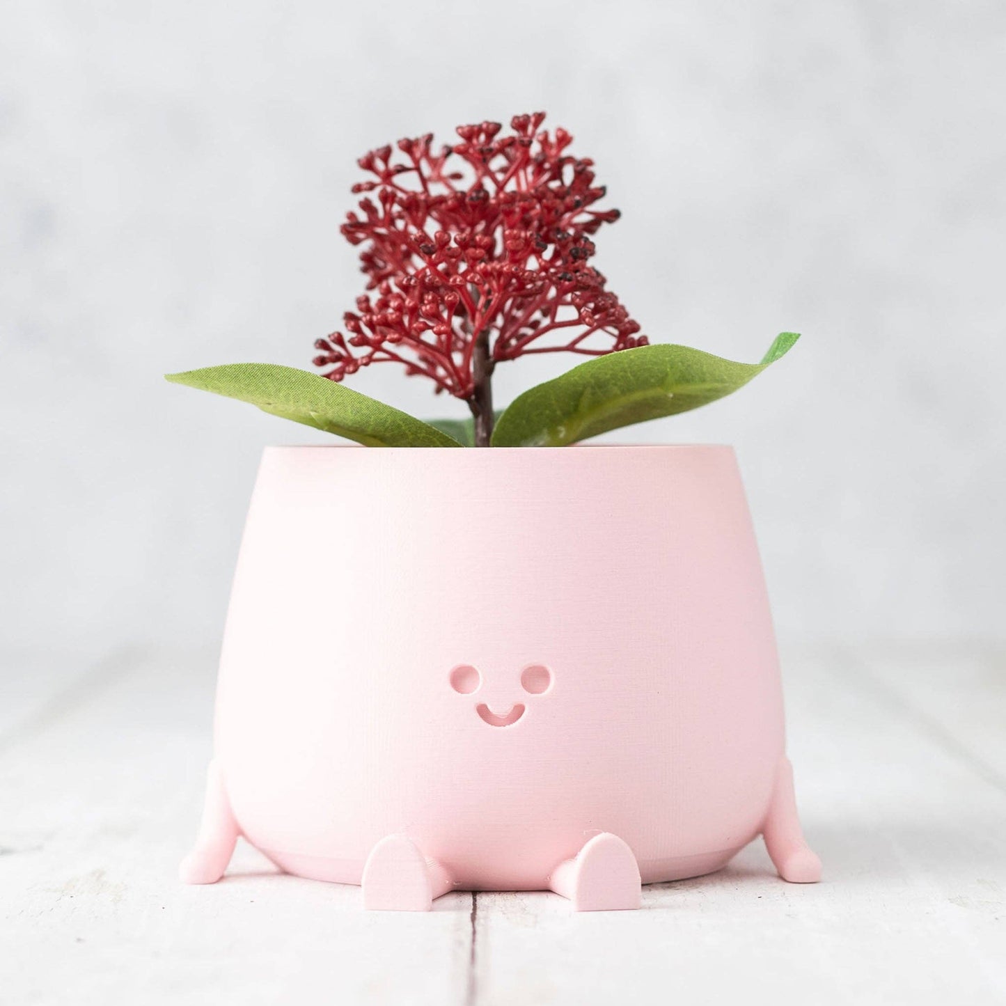 Happy Pot Planter Peach Pink
