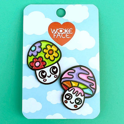 Mushroom Duo Pin Set