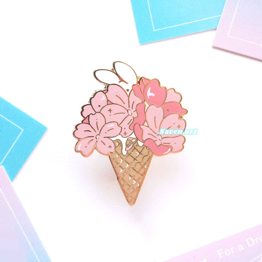 Sakura Ice Cream Enamel Pin