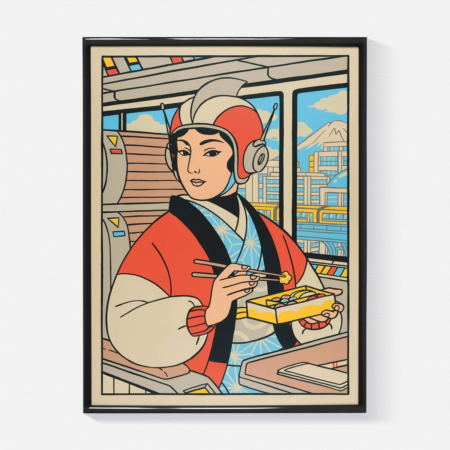 Lunch On The Train Art Print