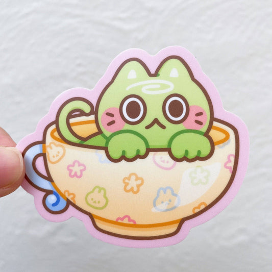 Matcha Latte Cat Sticker