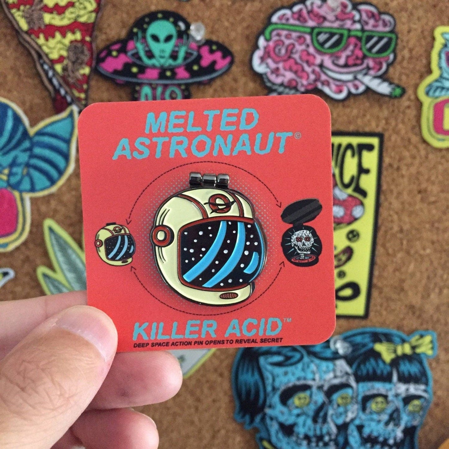 Melted Astronaut Enamel Pin