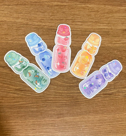 Ramune Soda Holographic Stickers