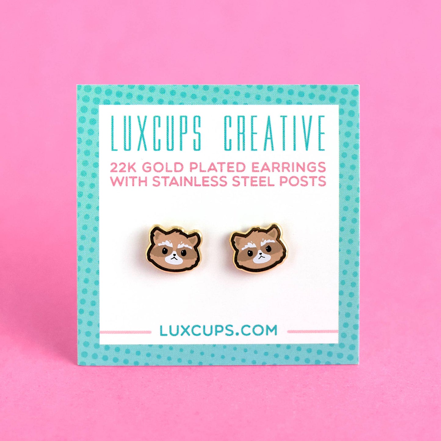 Raccoon Earrings
