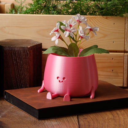 Happy Pot Planter Silk Pink