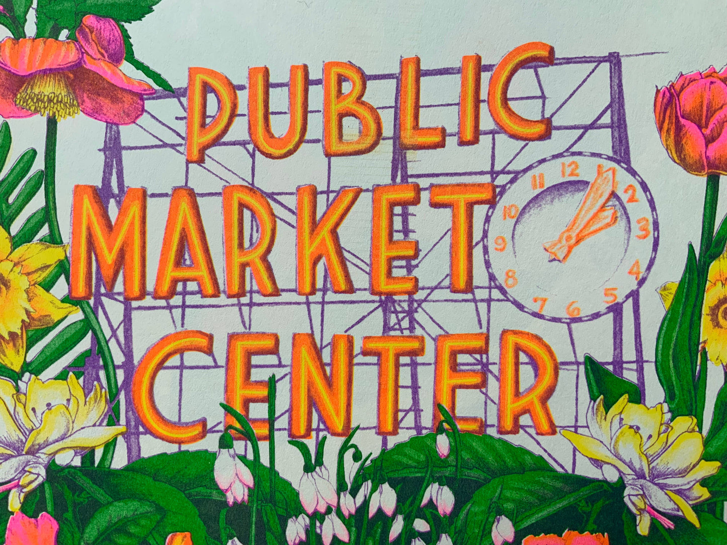 Pike Place Market Riso Print