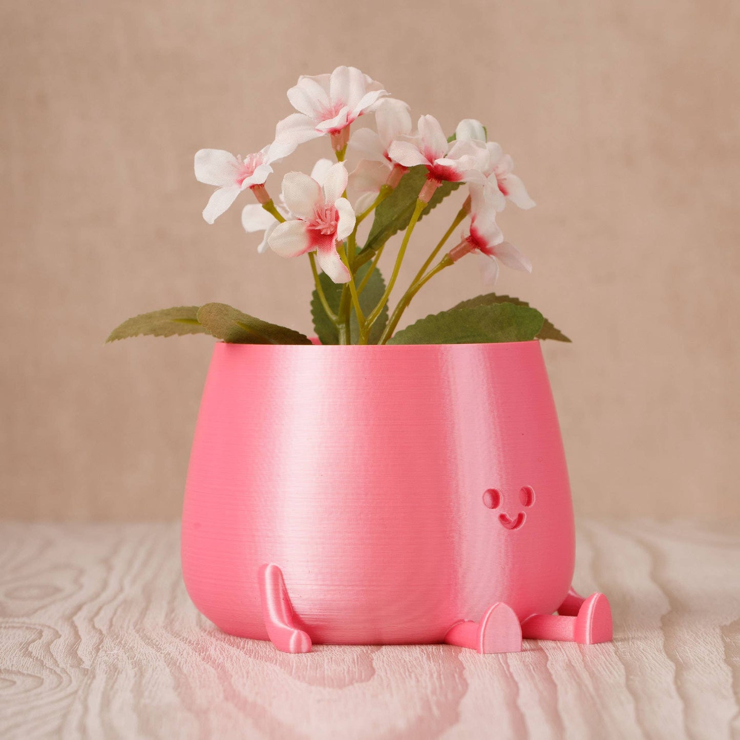 Happy Pot Planter Silk Pink