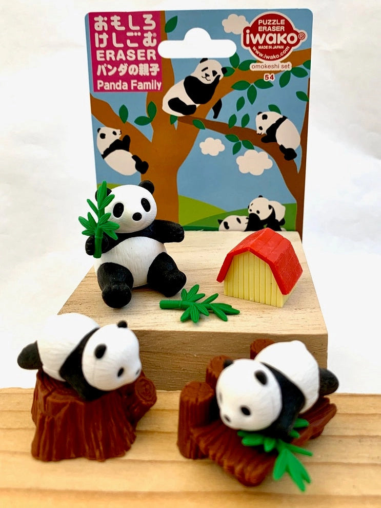 Iwako Panda Family Card
