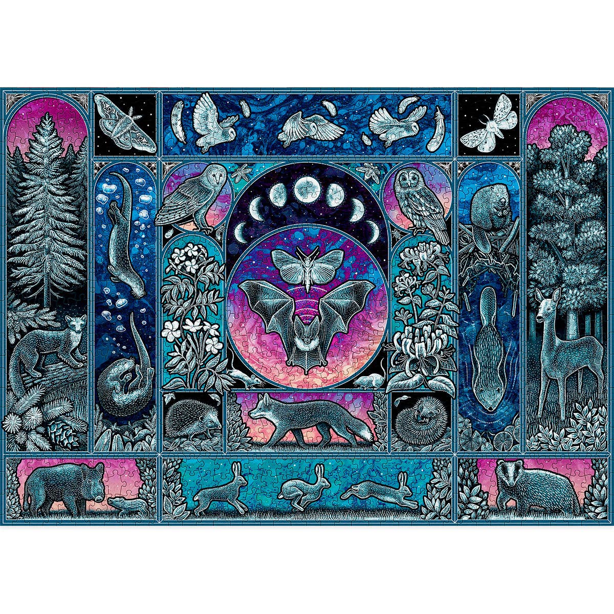 Nocturnal 1000 Piece Random Cut Jigsaw Puzzle for Adults