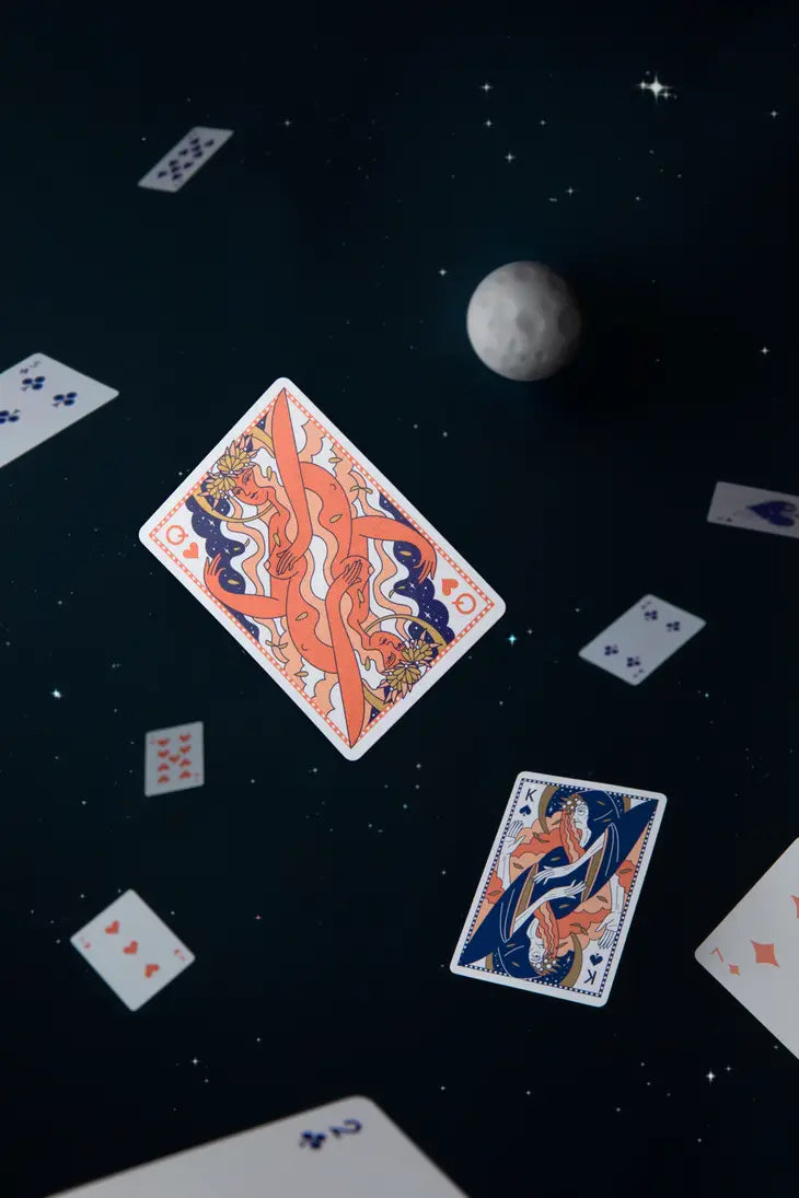 Lady Moon Playing Cards