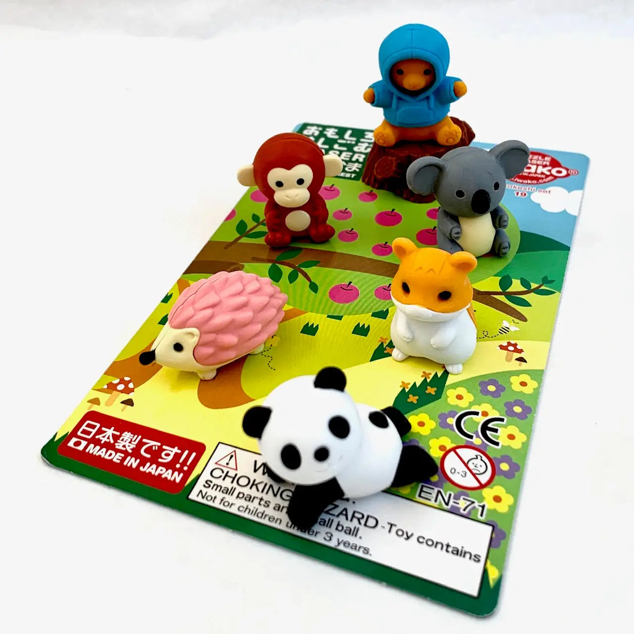 Iwako Kawaii Animal Eraser Set
