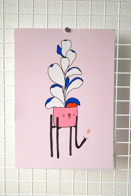 Ficus says Hi A4 Print