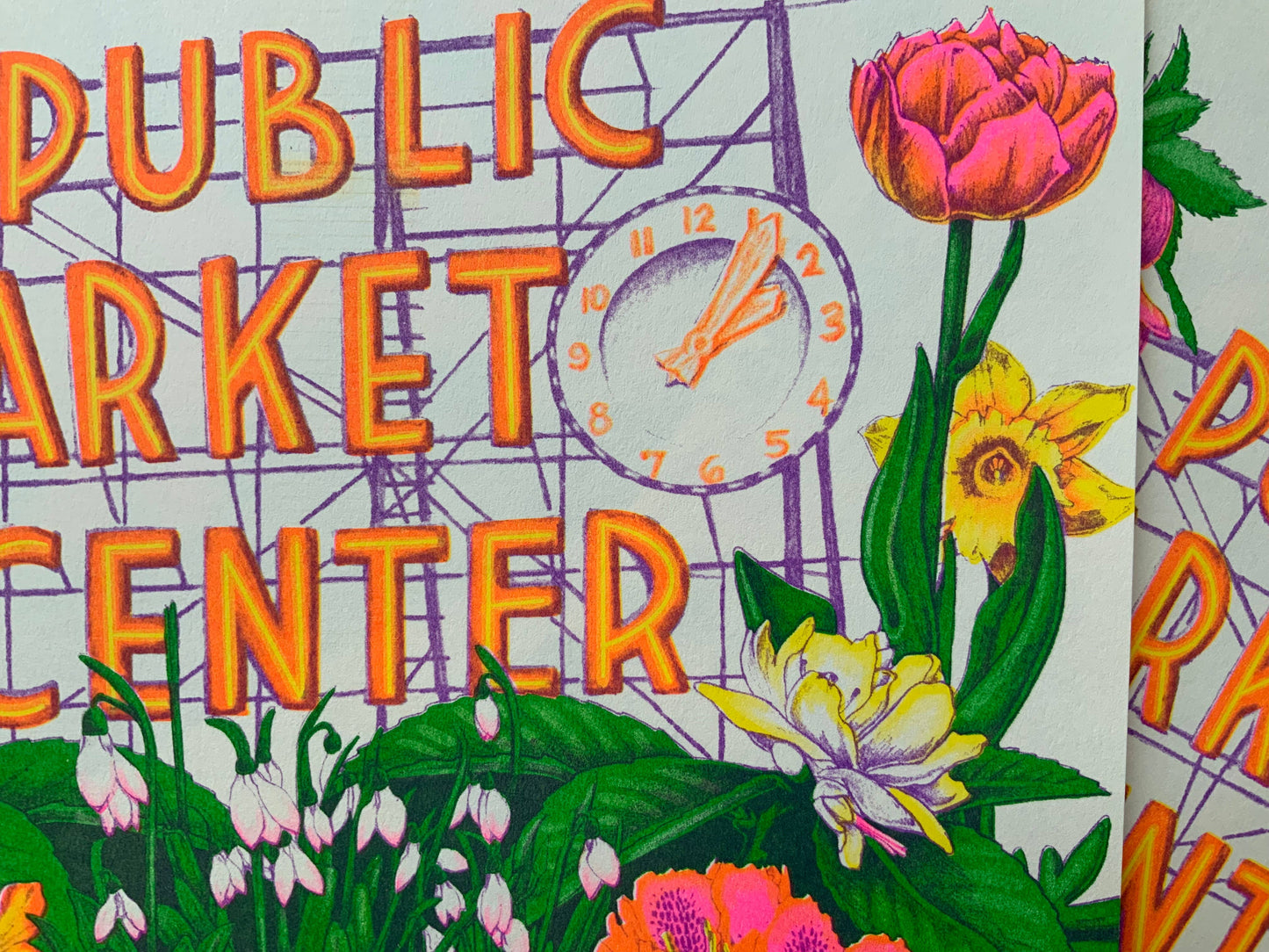 Pike Place Market Riso Print