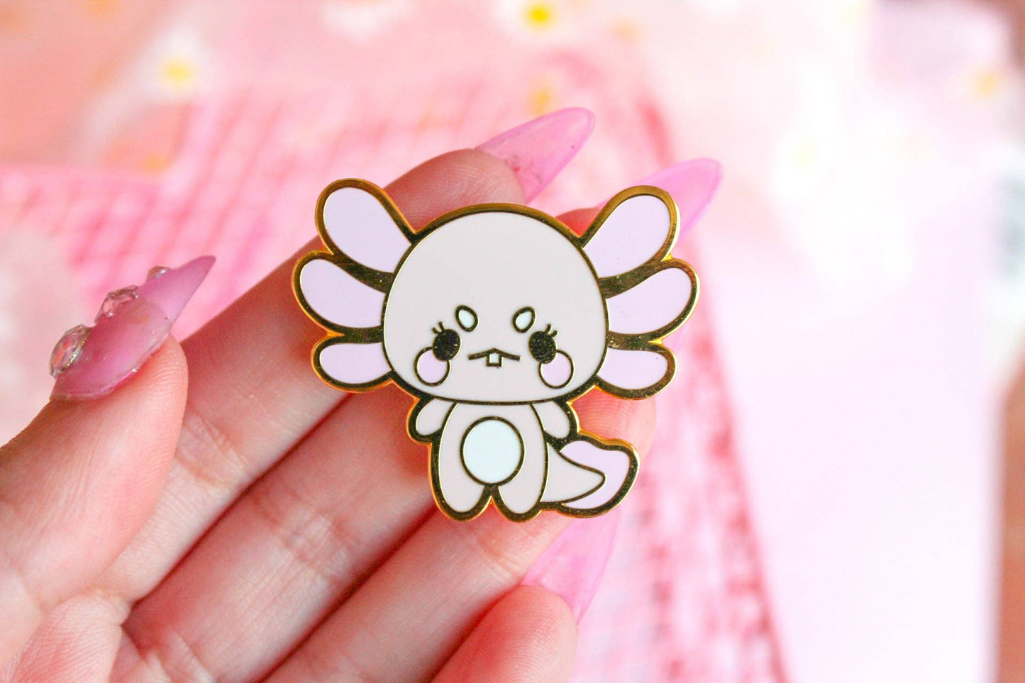 Axolotl Enamel Pin