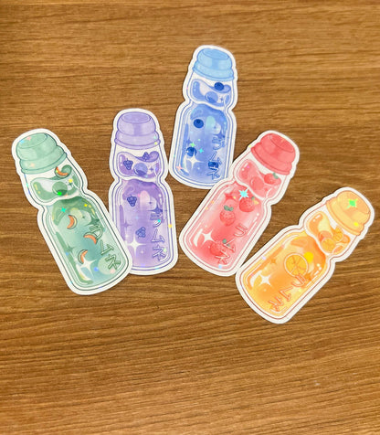 Ramune Soda Holographic Stickers